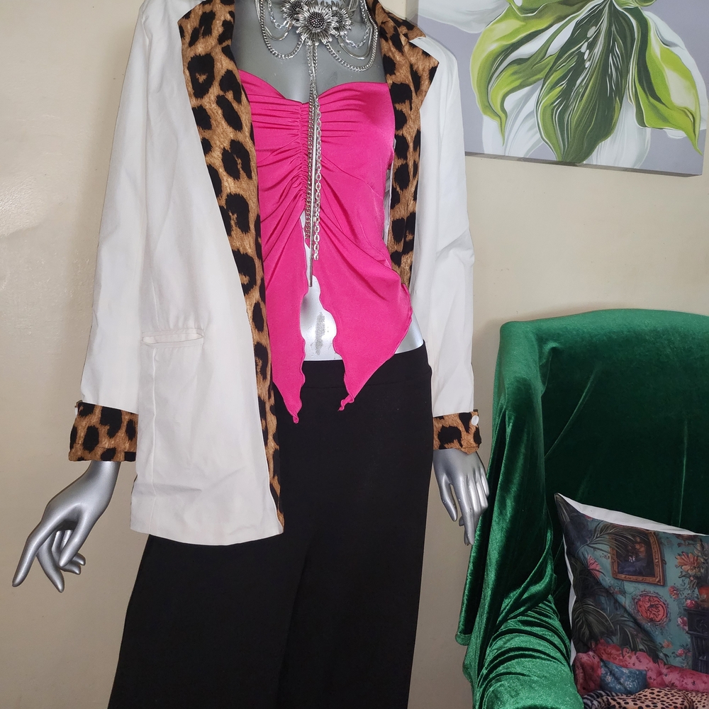 Fashion Nova Leopard Print Blazer